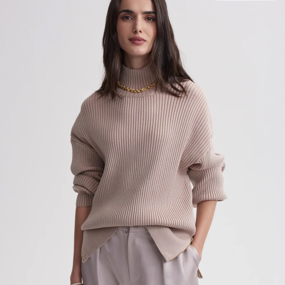 Varley Mayfair Mock Neck Knit Sweater